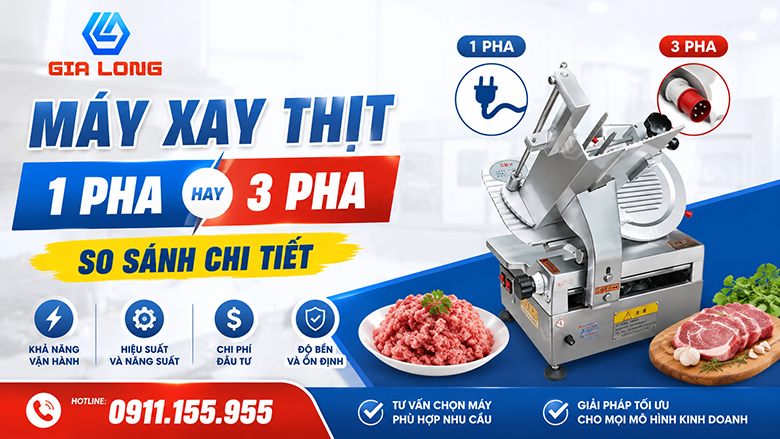 Máy Xay Thịt 1 Pha Hay 3 Pha? So Sánh Chi Tiết