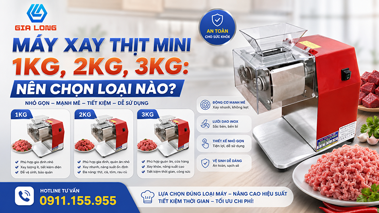 Máy Xay Thịt Mini 1kg, 2kg, 3kg: Nên Chọn Loại Nào?