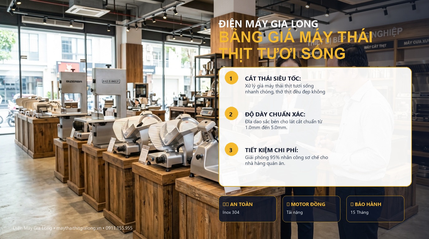 giá máy thái thịt tươi sống chinh hang gia long