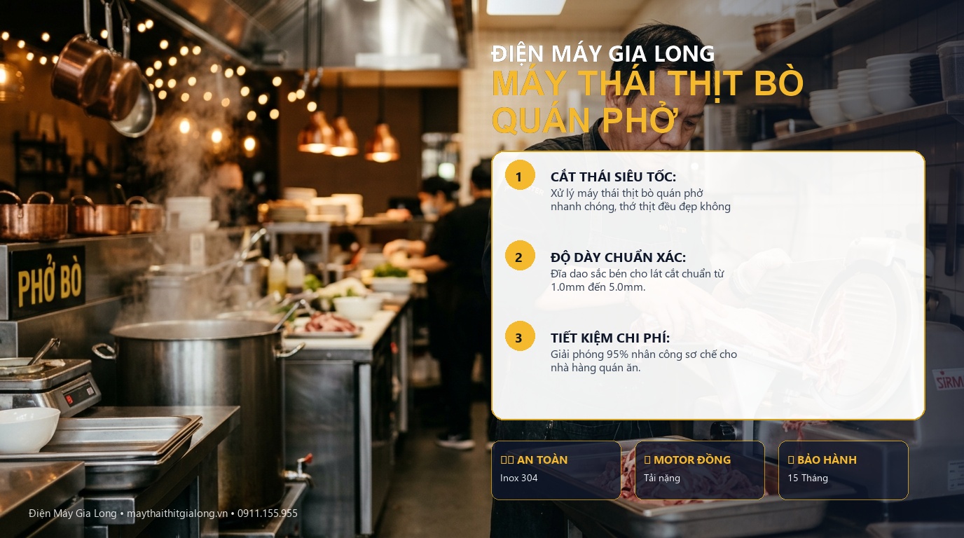 máy thái thịt bò quán phở chinh hang gia long