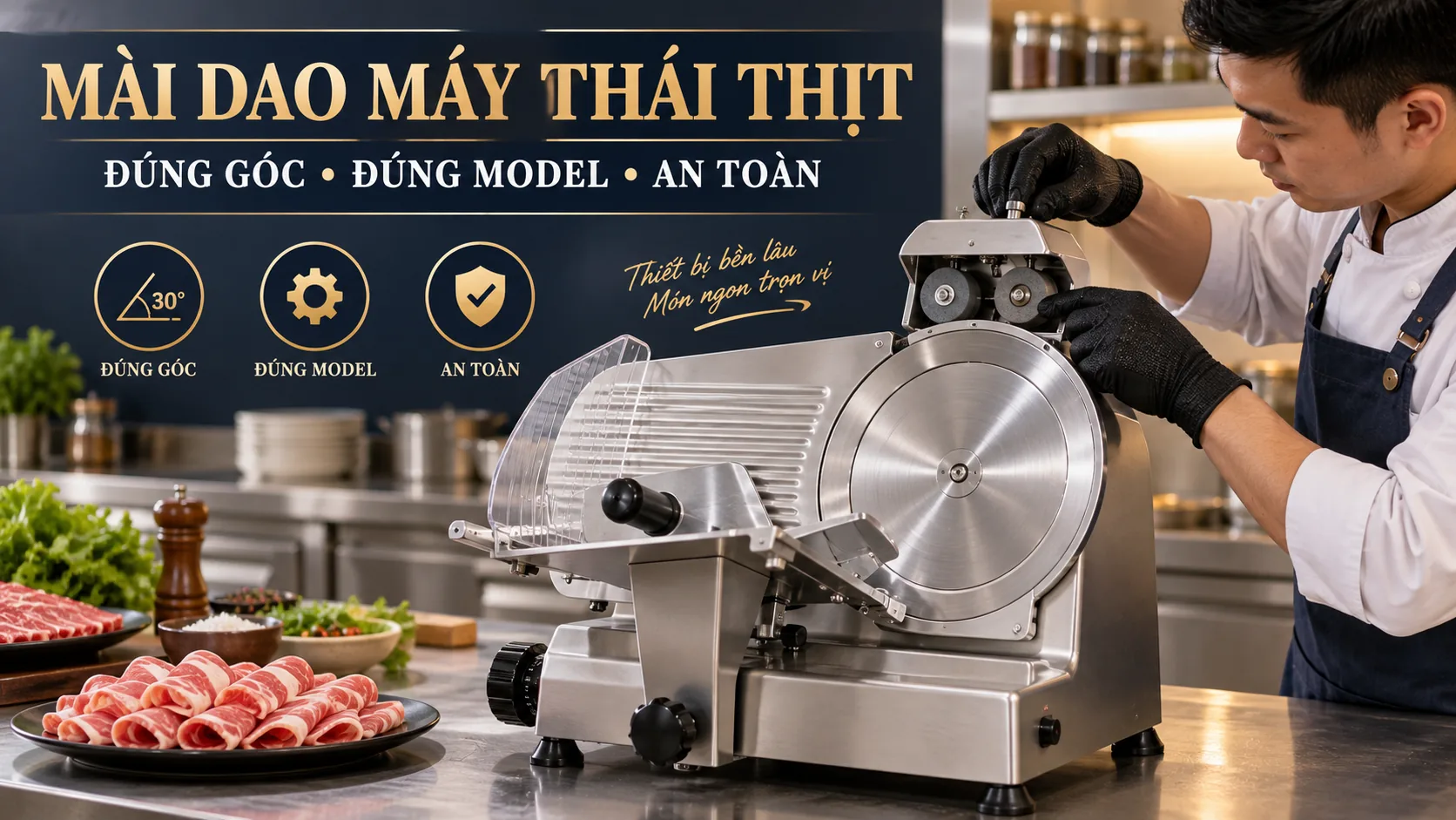 Cách Mài Lưỡi Dao Máy Thái Thịt Đúng Và An Toàn