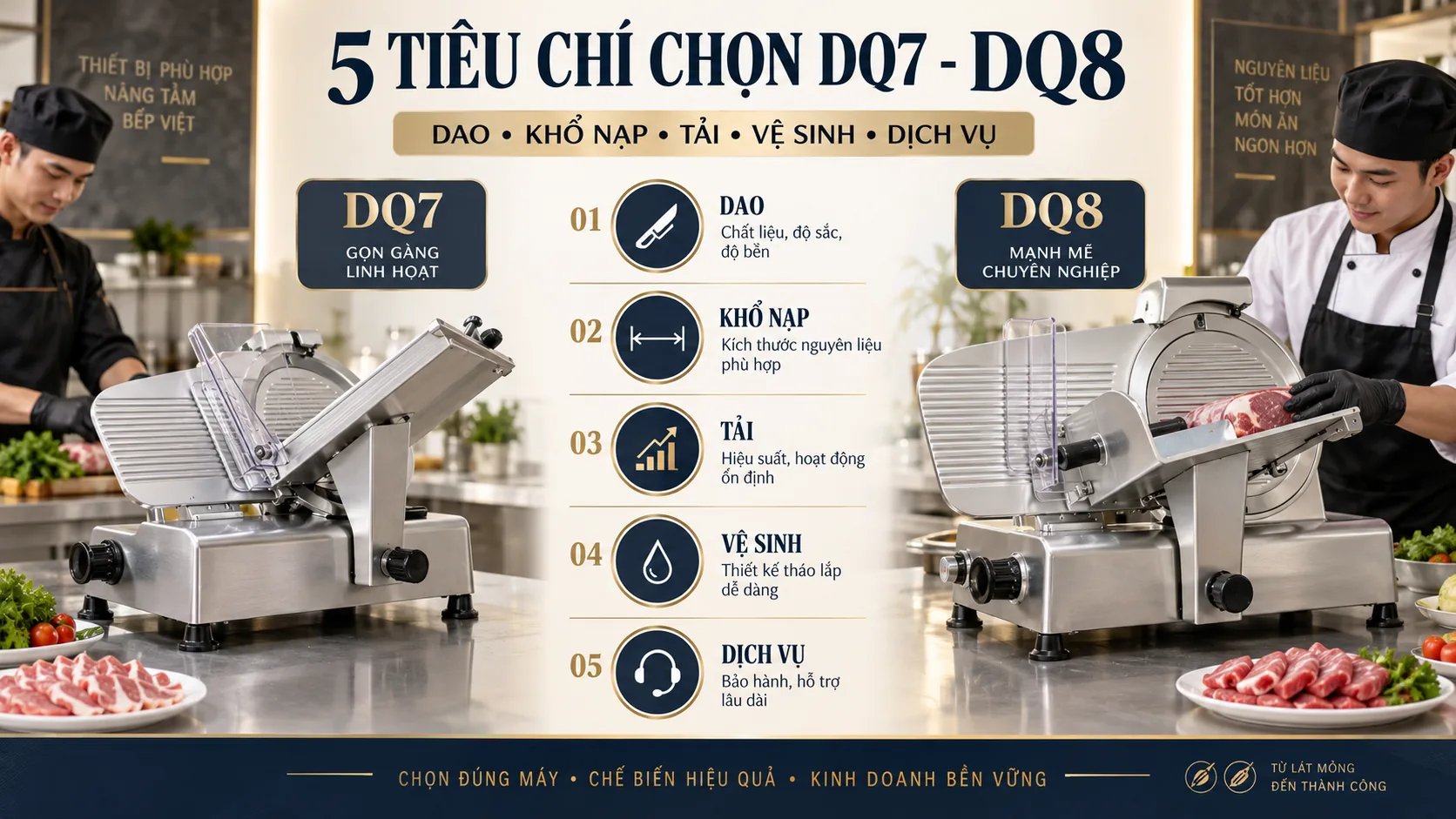 Đánh Giá Máy Thái Thịt DQ7 Và DQ8: Nên Chọn Model Nào? - quy trình