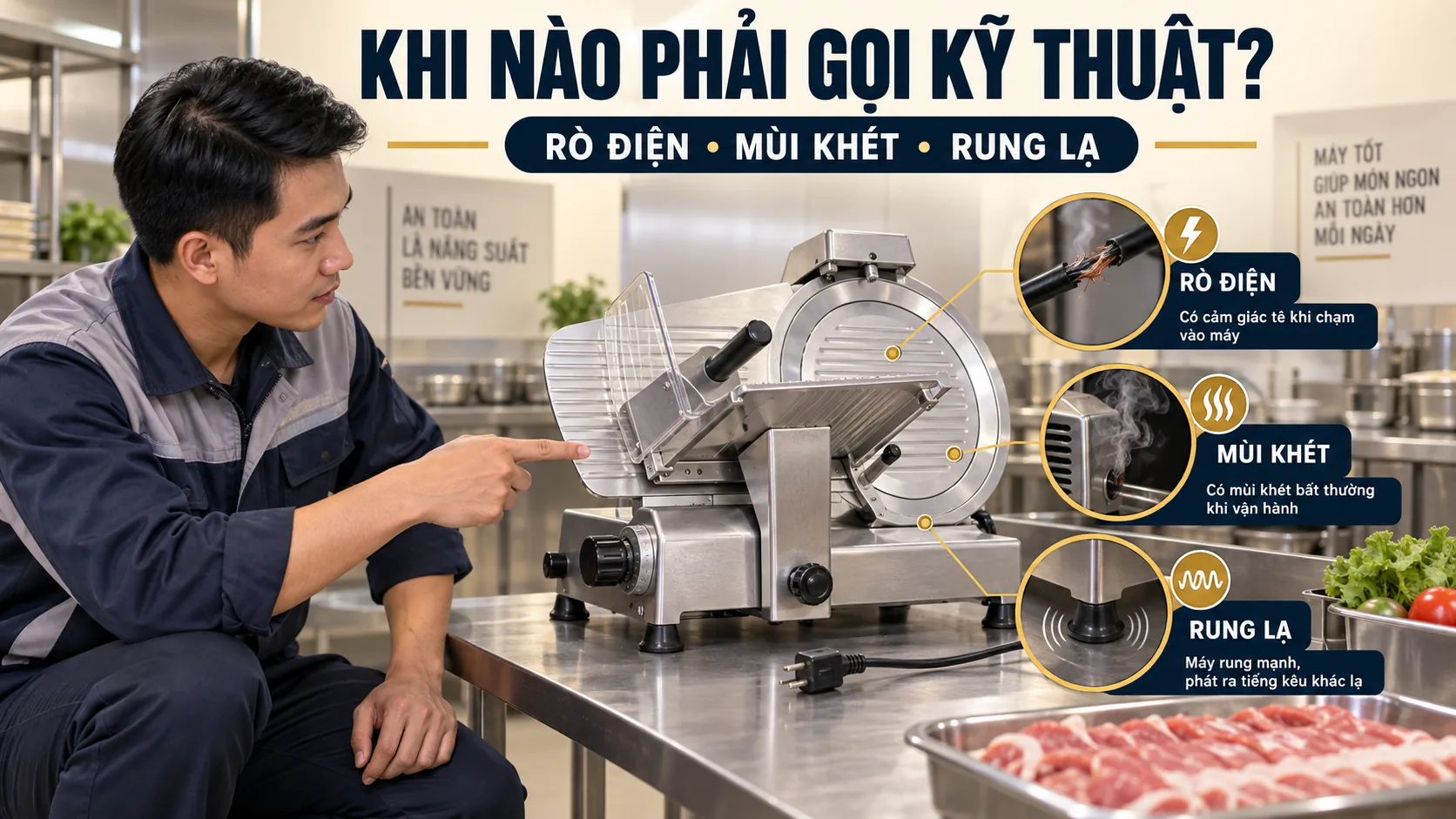 7 Lỗi Thường Gặp Ở Máy Thái Thịt Và Cách Kiểm Tra An Toàn - checklist kiểm tra