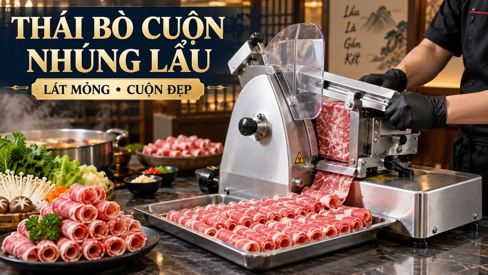 Máy Thái Thịt Cuộn Bò Nhúng Lẩu: Chọn Sao Cho Lát Mỏng Đẹp?